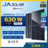 แผงโซล่าเซลล์ JA Solar Panel 630w-JAM66D45 LB