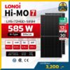 แผงโซล่าเซลล์ longhi hi mo7 585w