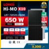 แผงโซล่าเซลล์ Longhi 650w-LR7-72HVH-650M Hi-mo X10