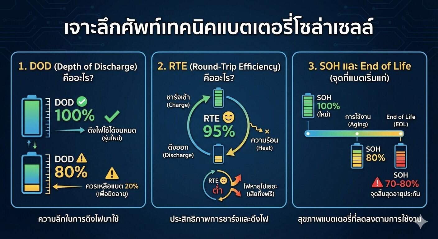 คำศัพท์เกี่ยวกับแบตเตอรี่โซล่าเซลล์