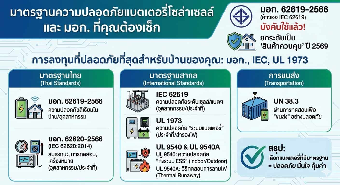 มาตรฐานความปลอดภัย โซล่าเซลล์