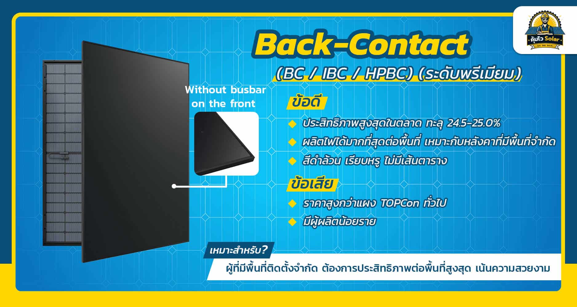 แผง back contact