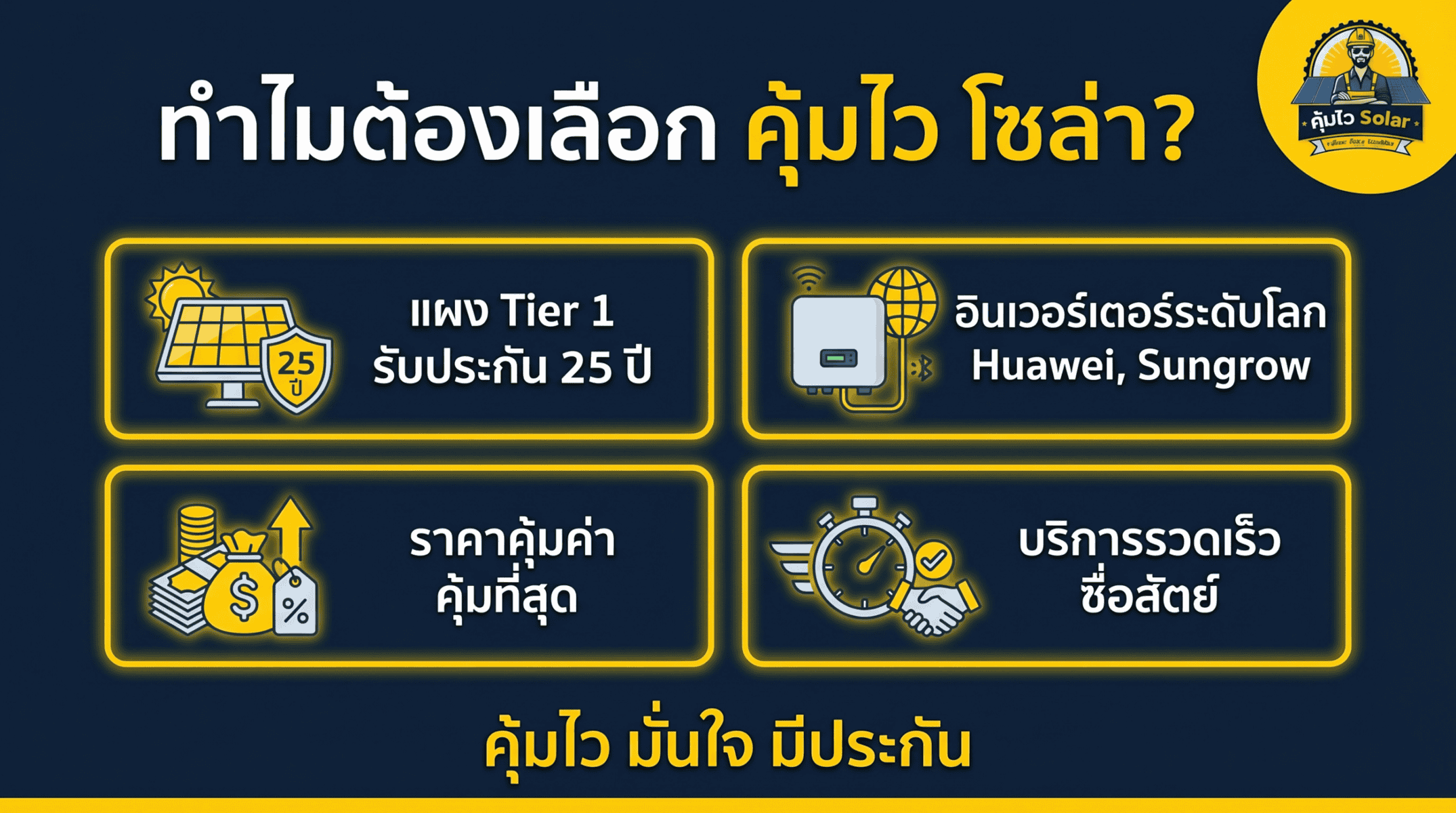 ทำไมต้องเลือกคุ้มไว โซล่า