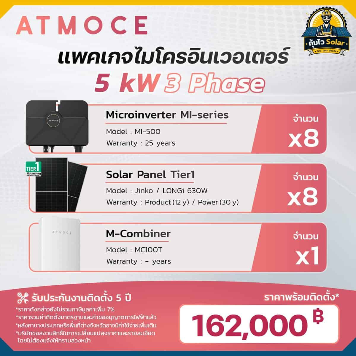 micro inverter_Atmoce-5kw3p ราคาติดตั้ง micro inverter_Atmoce-5kw 3เฟส