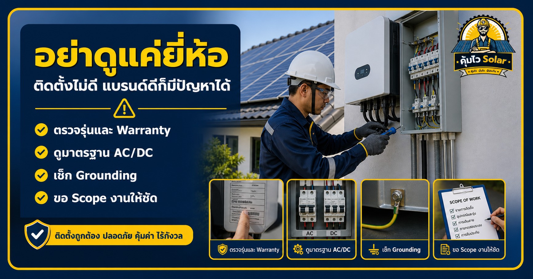 อย่าดูแค่ยี่ห้อ ติดตั้งไม่ดีก็มีปัญหาได้