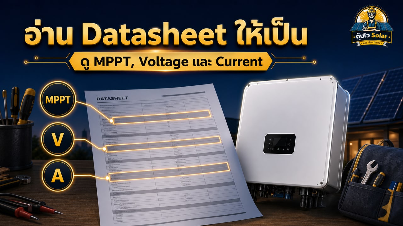 วิธีอ่าน Datasheet อินเวอร์เตอร์ ดูจำนวน MPPT ช่วงแรงดันและกระแสขาเข้า