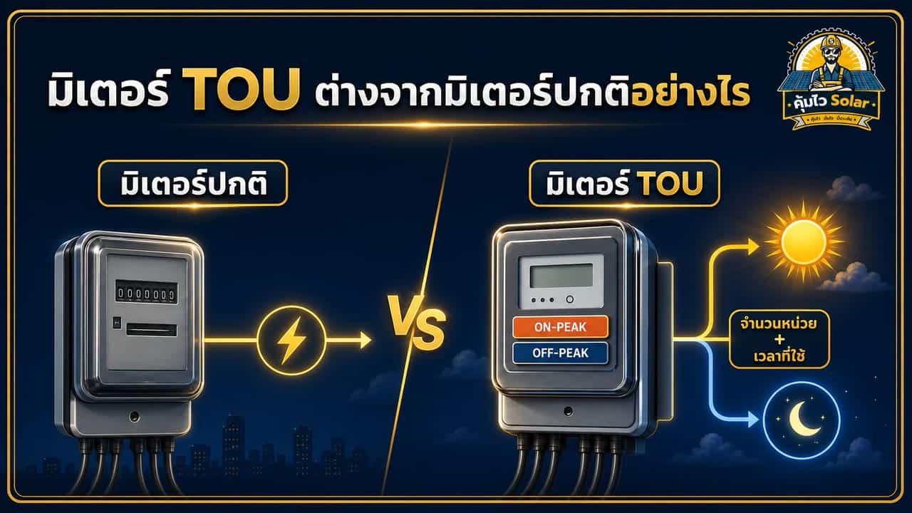 มิเตอร์ TOU คืออะไร และต่างจากมิเตอร์ปกติอย่างไร
