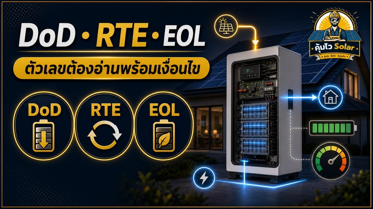อธิบาย DoD RTE และ EOL ของแบตเตอรี่โซลาร์
