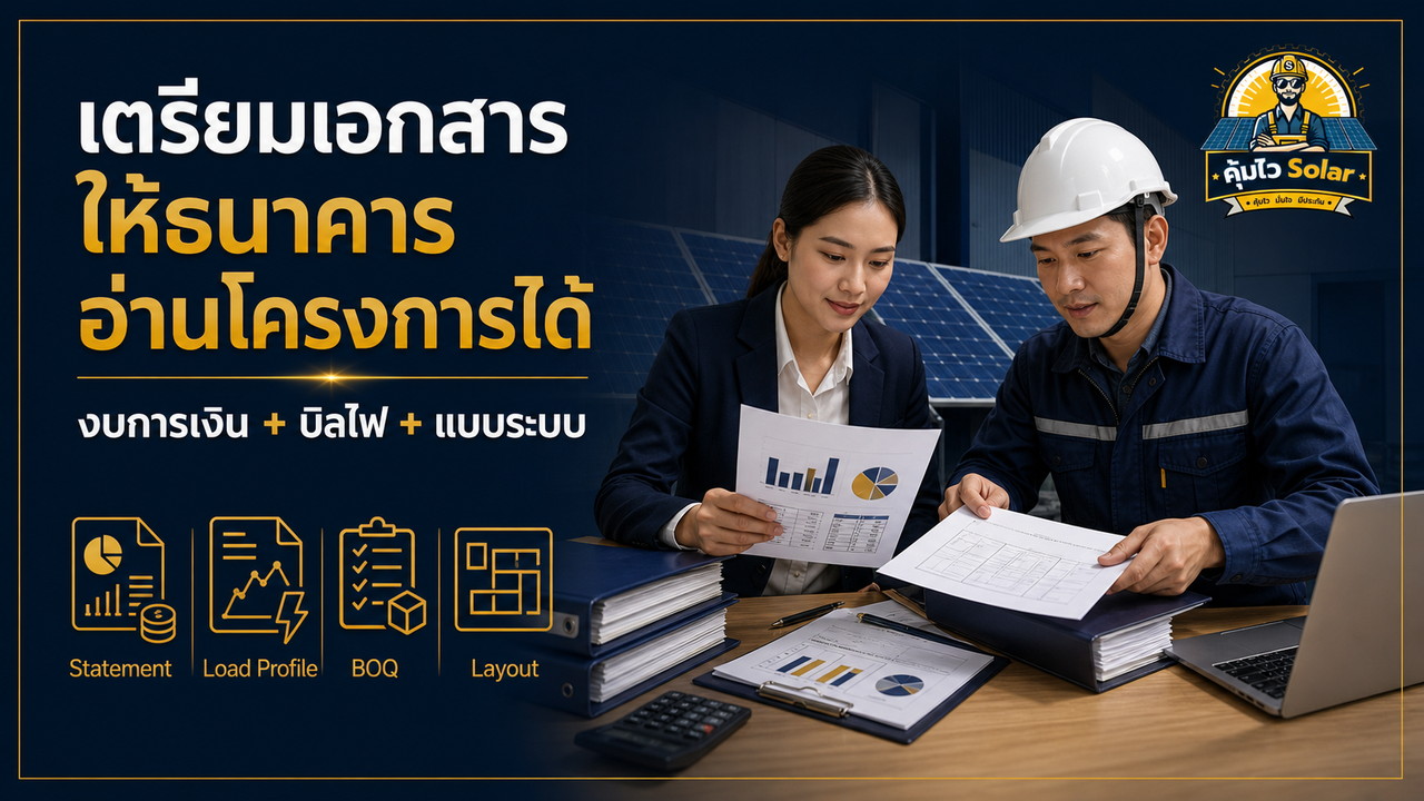 เอกสารยื่นสินเชื่อ Solar Rooftop สำหรับโรงงานและธุรกิจ