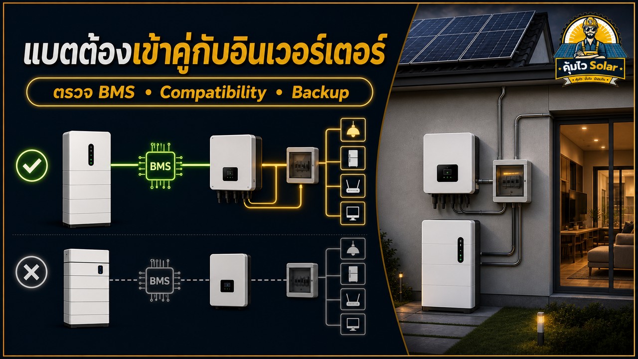 ตรวจความเข้ากันได้ระหว่างแบตเตอรี่ Hybrid Inverter BMS และระบบ Backup