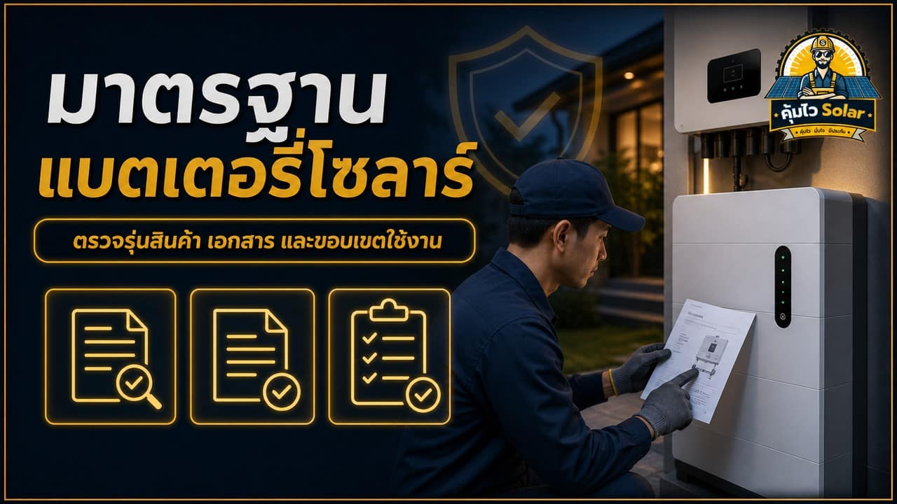 ตรวจมาตรฐาน เอกสาร และรุ่นของแบตเตอรี่ลิเธียมสำหรับโซลาร์