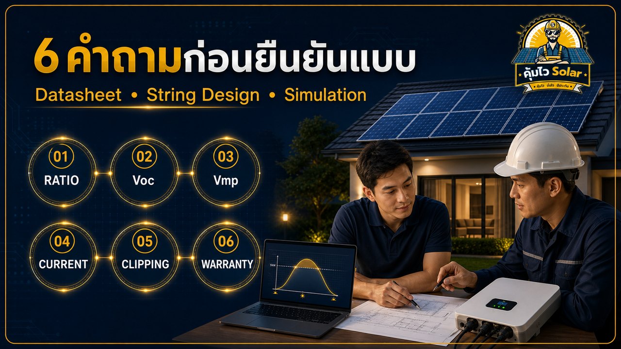 คำถามเรื่อง DC AC Ratio String Voltage MPPT และ Clipping ที่ควรถามผู้ติดตั้ง