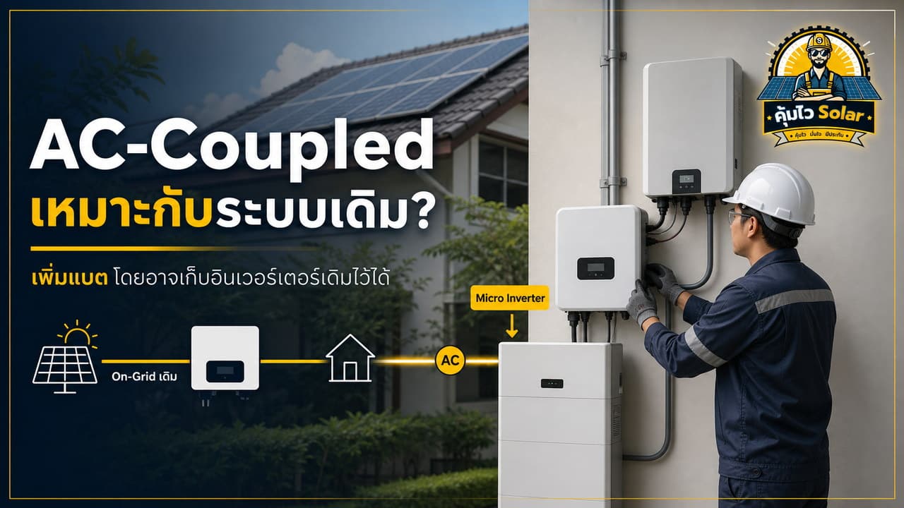 การเพิ่ม AC-Coupled Battery ให้บ้านที่มีอินเวอร์เตอร์ On-Grid หรือ Micro Inverter เดิม