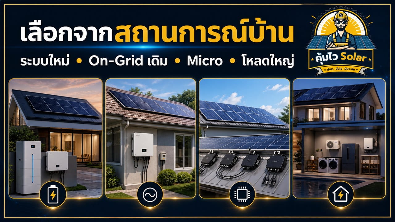 แนวทางเลือก AC-Coupled หรือ DC-Coupled Battery จากสถานการณ์บ้านสี่แบบ