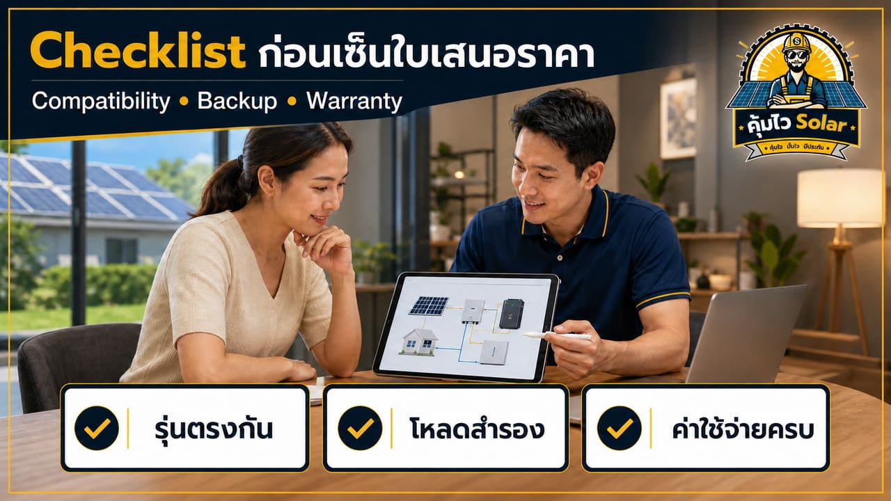 Checklist ตรวจใบเสนอราคา AC-Coupled และ DC-Coupled Battery ก่อนติดตั้ง