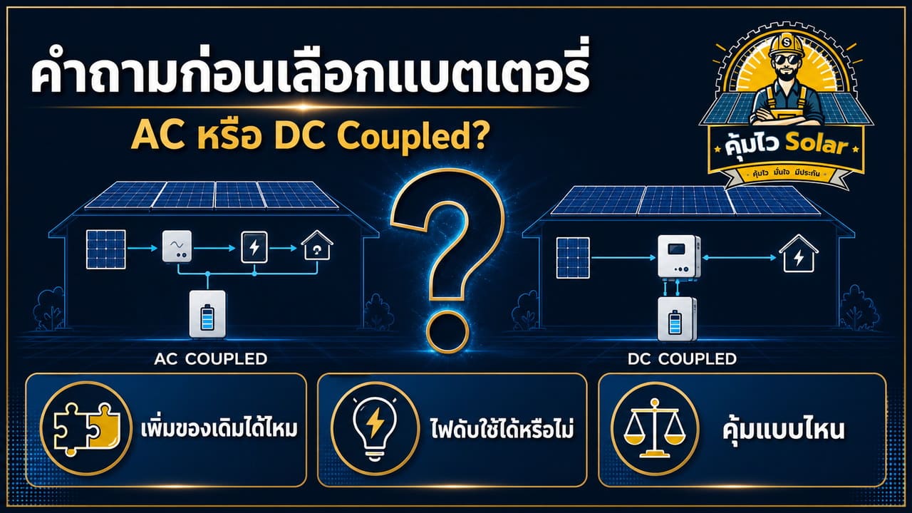 คำถามพบบ่อยก่อนเลือกแบตเตอรี่แบบ AC-Coupled หรือ DC-Coupled