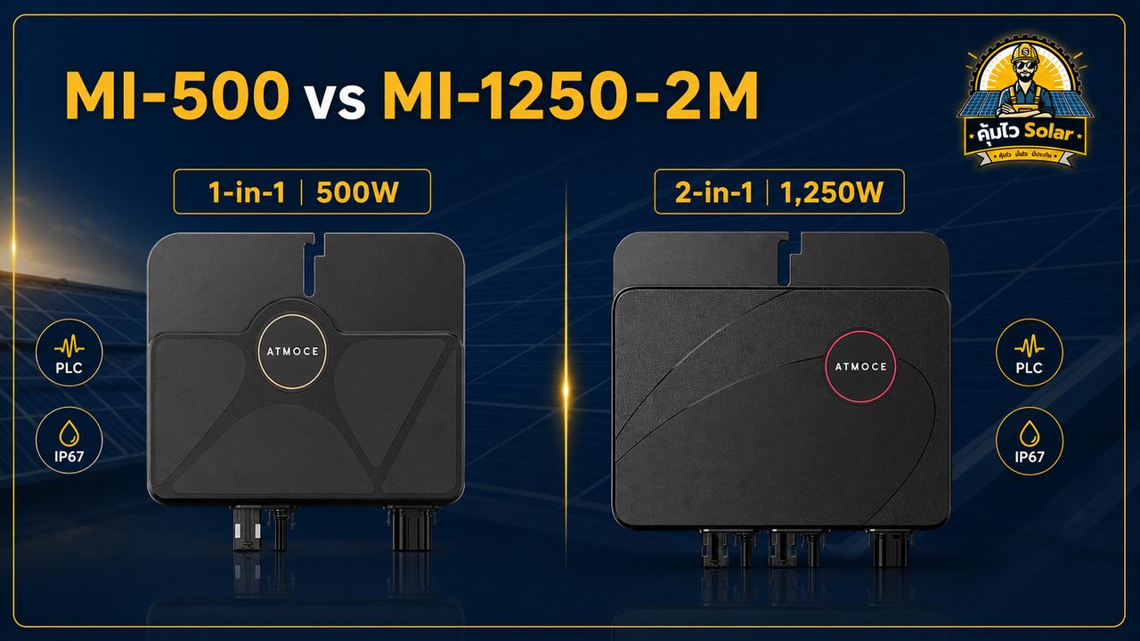 ภาพเปรียบเทียบ ATMOCE MI-500 แบบ 1-in-1 กับ MI-1250-2M แบบ 2-in-1