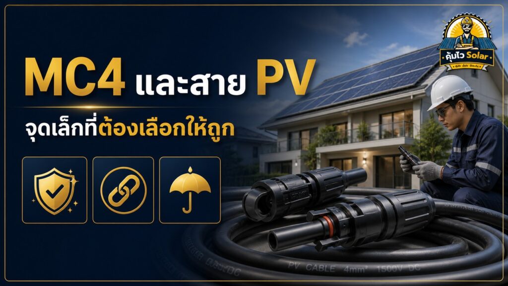 MC4 และสายไฟโซลาร์เซลล์สำหรับงานติดตั้งที่ปลอดภัย