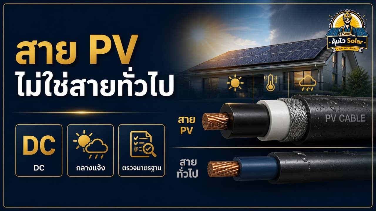 เปรียบเทียบโครงสร้างสาย PV สำหรับโซลาร์เซลล์กับสายไฟทั่วไป