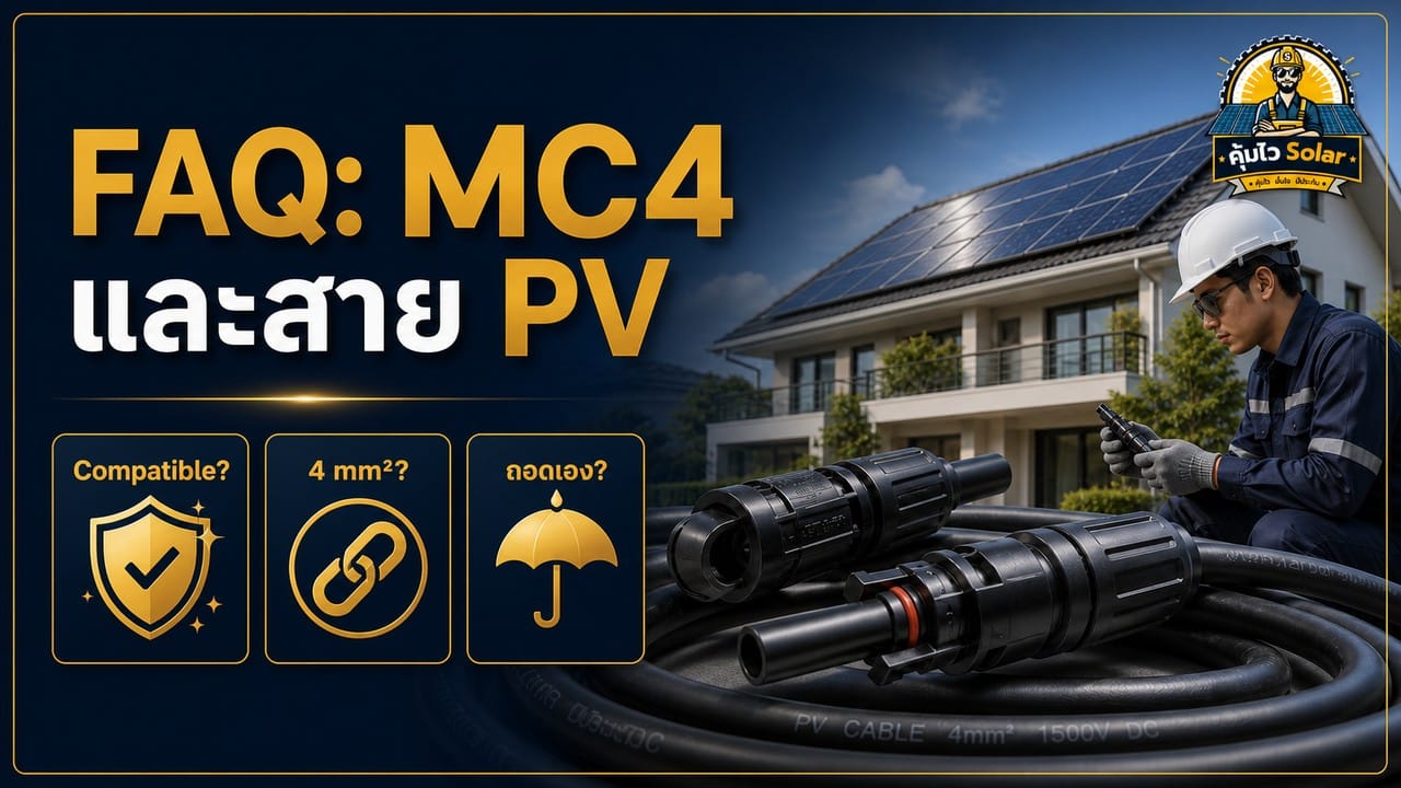 คำถามพบบ่อยเรื่องหัวต่อ MC4 สาย PV และการตรวจรับงานโซลาร์เซลล์