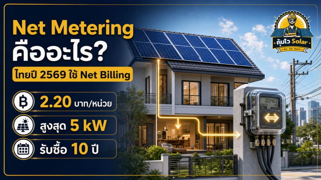 Net Metering คืออะไร และประเทศไทยปี 2569 ใช้ระบบ Net Billing