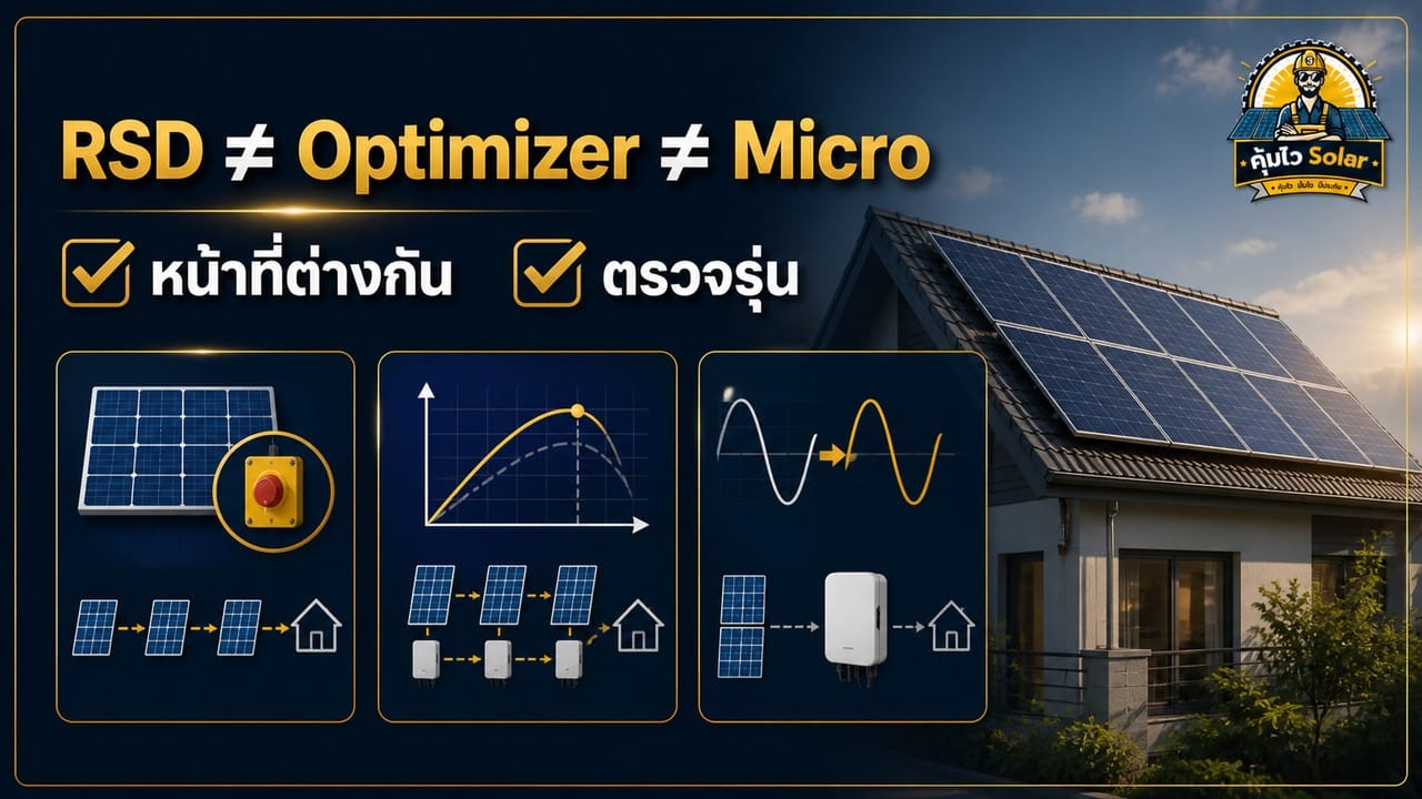 เปรียบเทียบ Rapid Shutdown Device Power Optimizer และ Micro Inverter