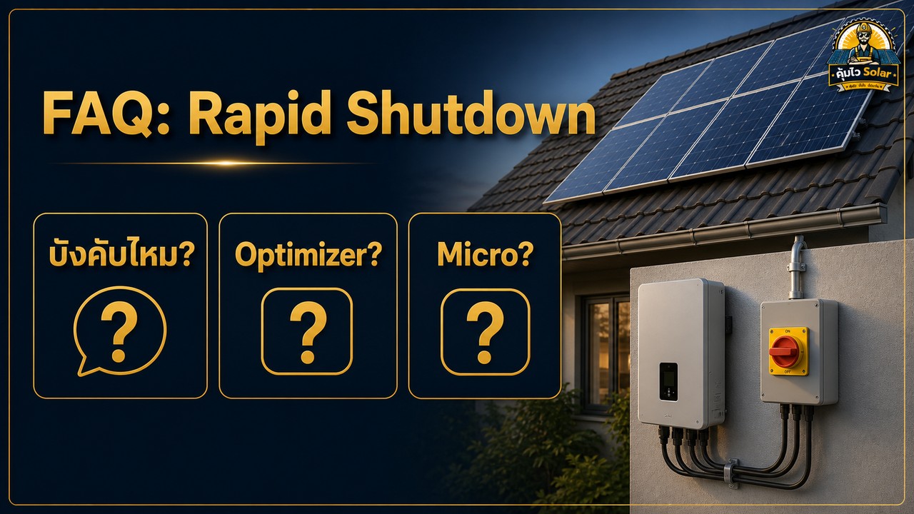 คำถามพบบ่อยเรื่อง Rapid Shutdown RSD Optimizer และ Micro Inverter