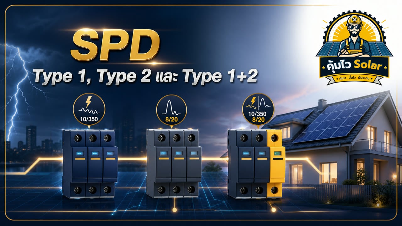 เปรียบเทียบ SPD Type 1 Type 2 และ Type 1+2 สำหรับระบบโซลาร์