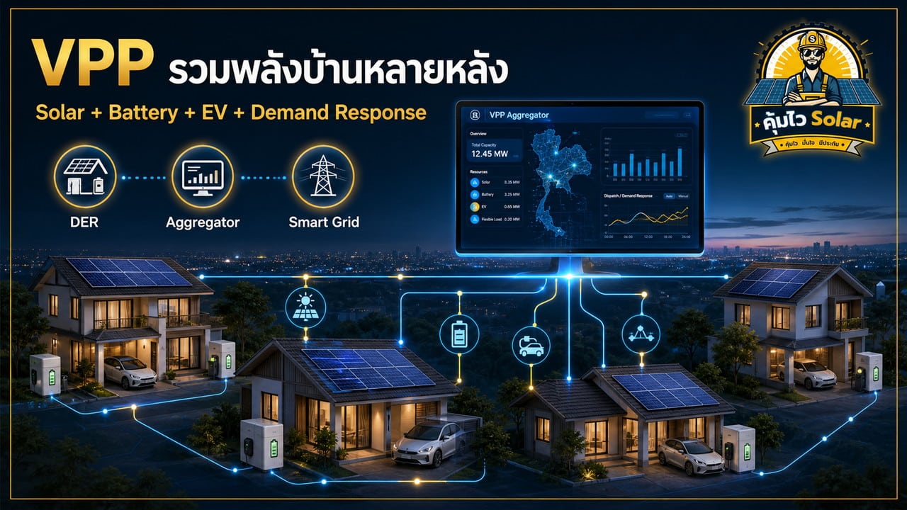 Virtual Power Plant รวม Solar Battery EV และ Demand Response จากหลายบ้าน