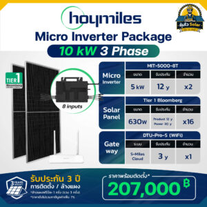 แพ็กเกจโซลาร์เซลล์ micro inverter_hoymiles_new_10kw 3เฟส