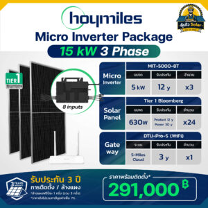 แพ็กเกจโซลาร์เซลล์ micro inverter_hoymiles_new_15kw 3เฟส