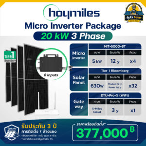 แพ็กเกจโซลาร์เซลล์ micro inverter_hoymiles_new_20kw 3เฟส