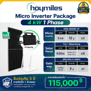 แพ็กเกจโซลาร์เซลล์ micro inverter_hoymiles_new_4kw 1เฟส