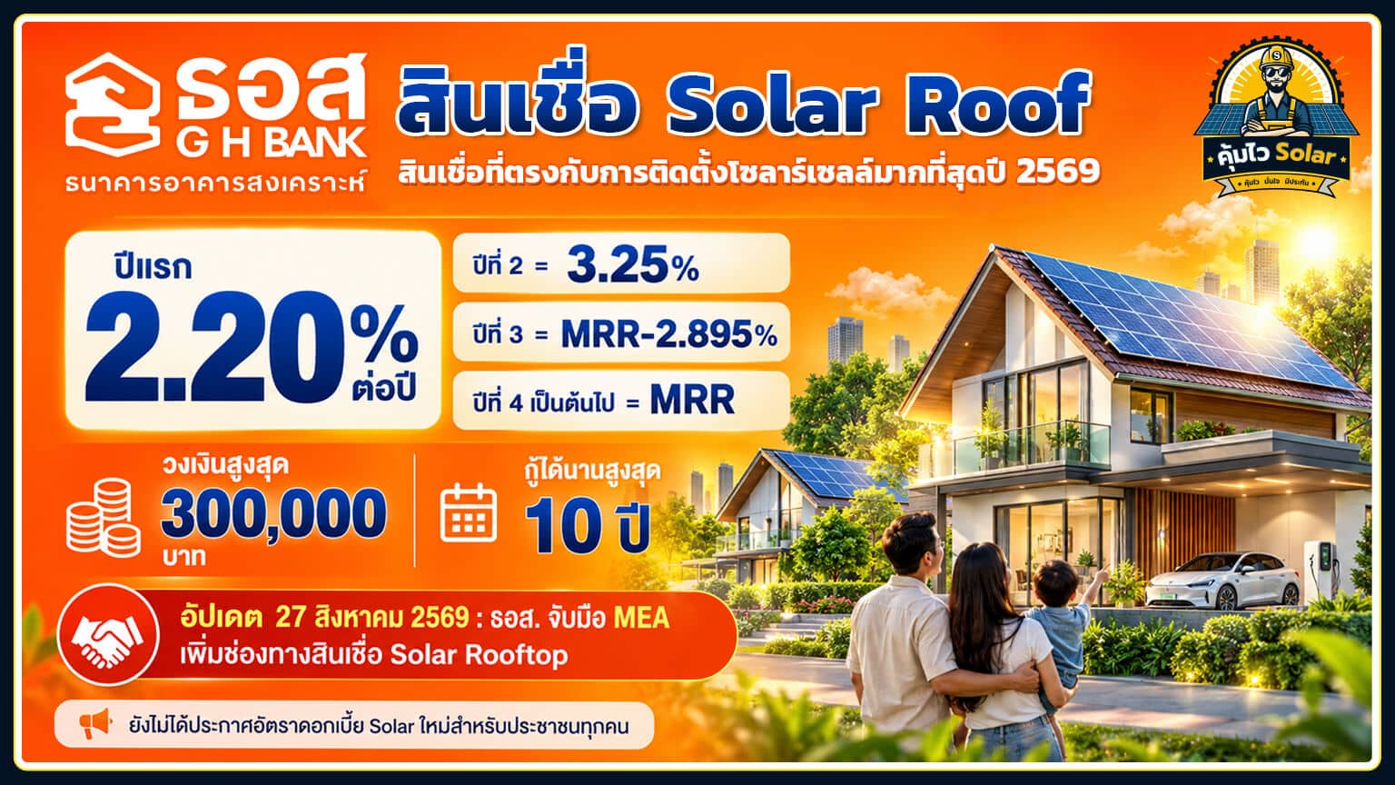 สินเชื่อ solar rooftop ธอส.