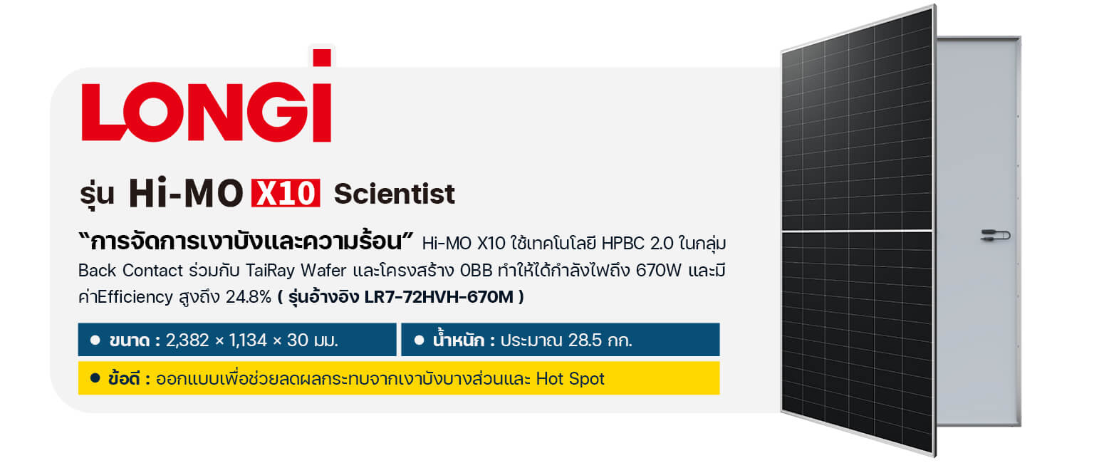 แผง longi himo x10